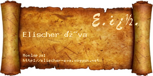 Elischer Éva névjegykártya